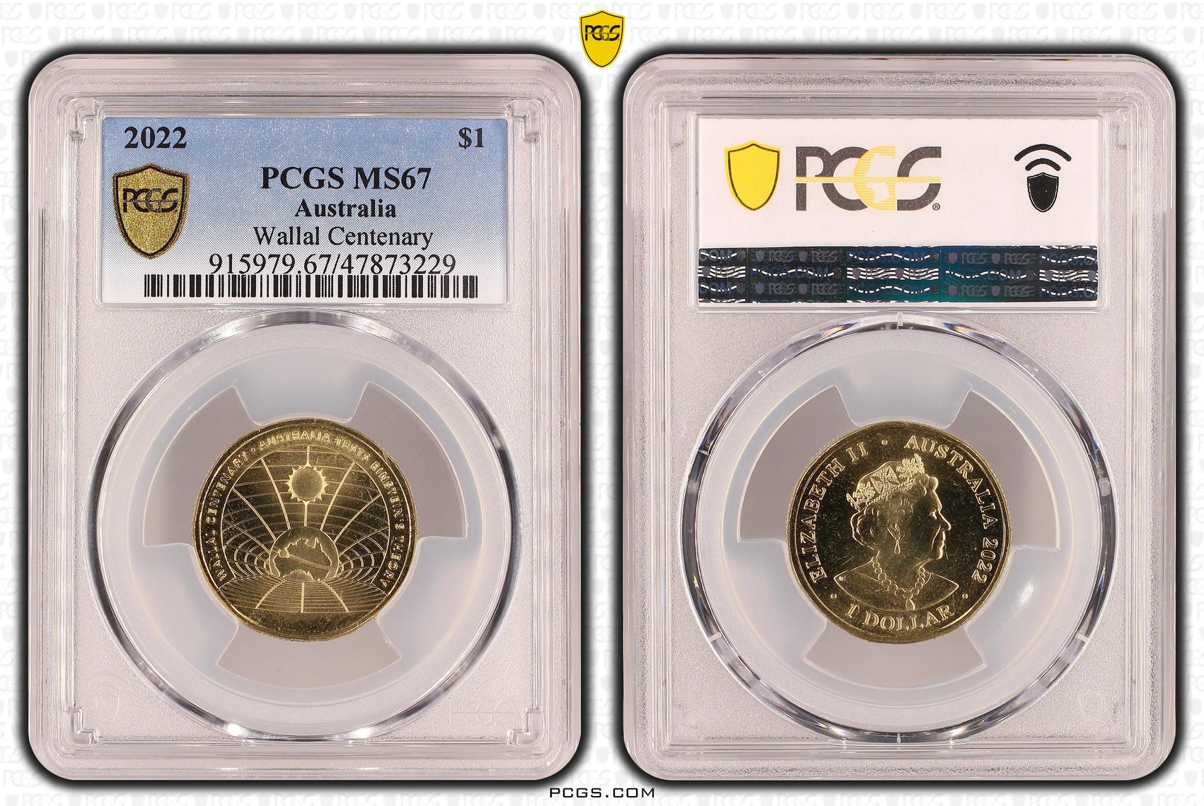 Wallal Centenary , One Dollar, 2022, PCGS MS67