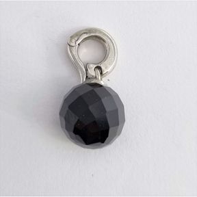 STERLING SILVER BLACK BALL CHARM - 51543/59