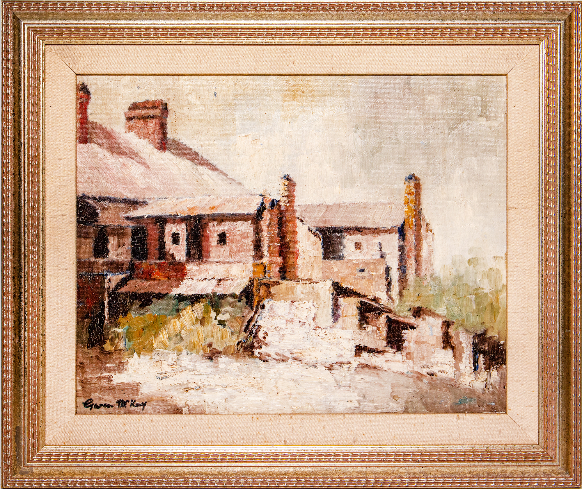 Gwen McKay, 'Back View of Terrace Houses (Brisbane)',