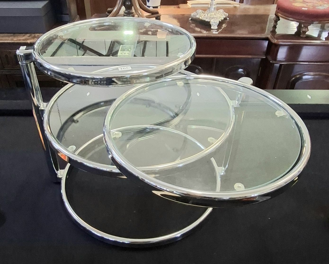Chrome And Glass Side Table