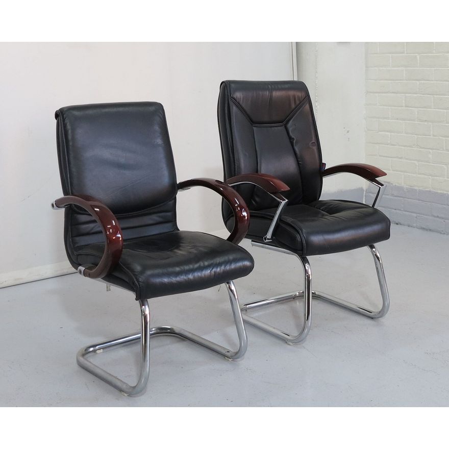 2 UPHOLSTERED OFFICE CHAIRS