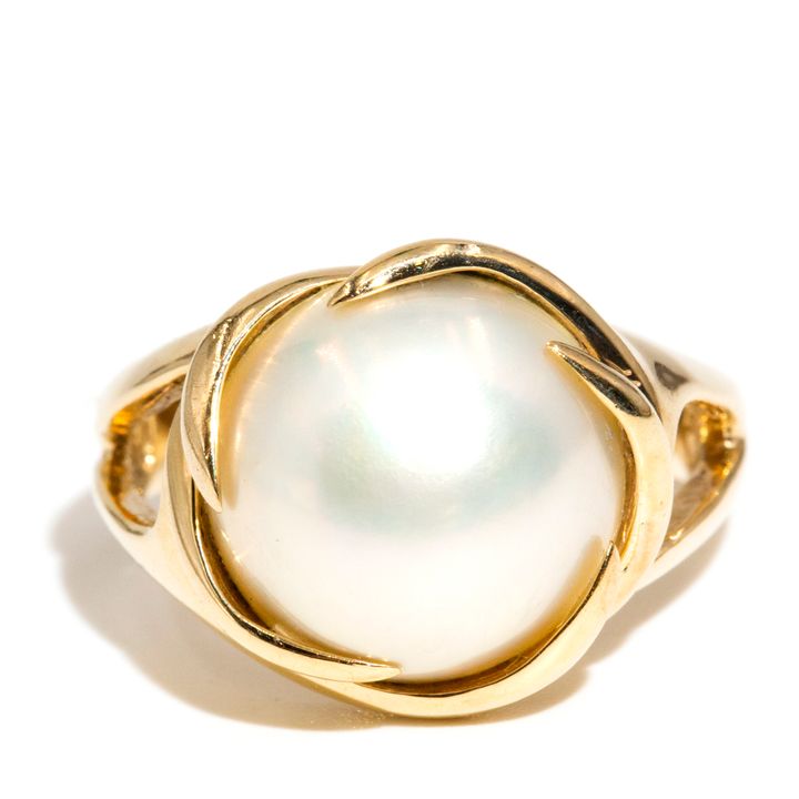 Mabe Pearl 9ct Gold Ring,