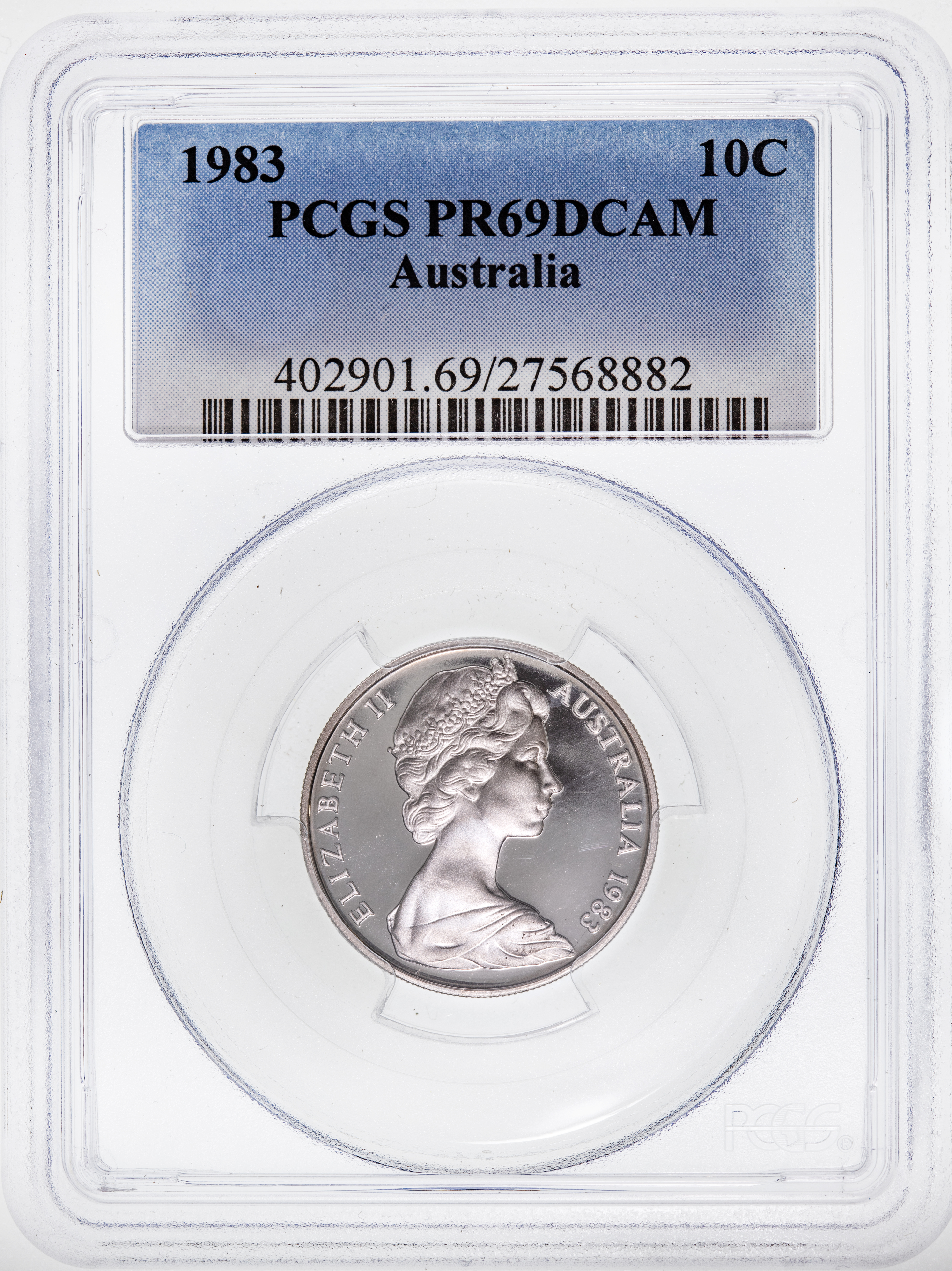 Ten Cent, 1983, Pcgs Pr69dcam
