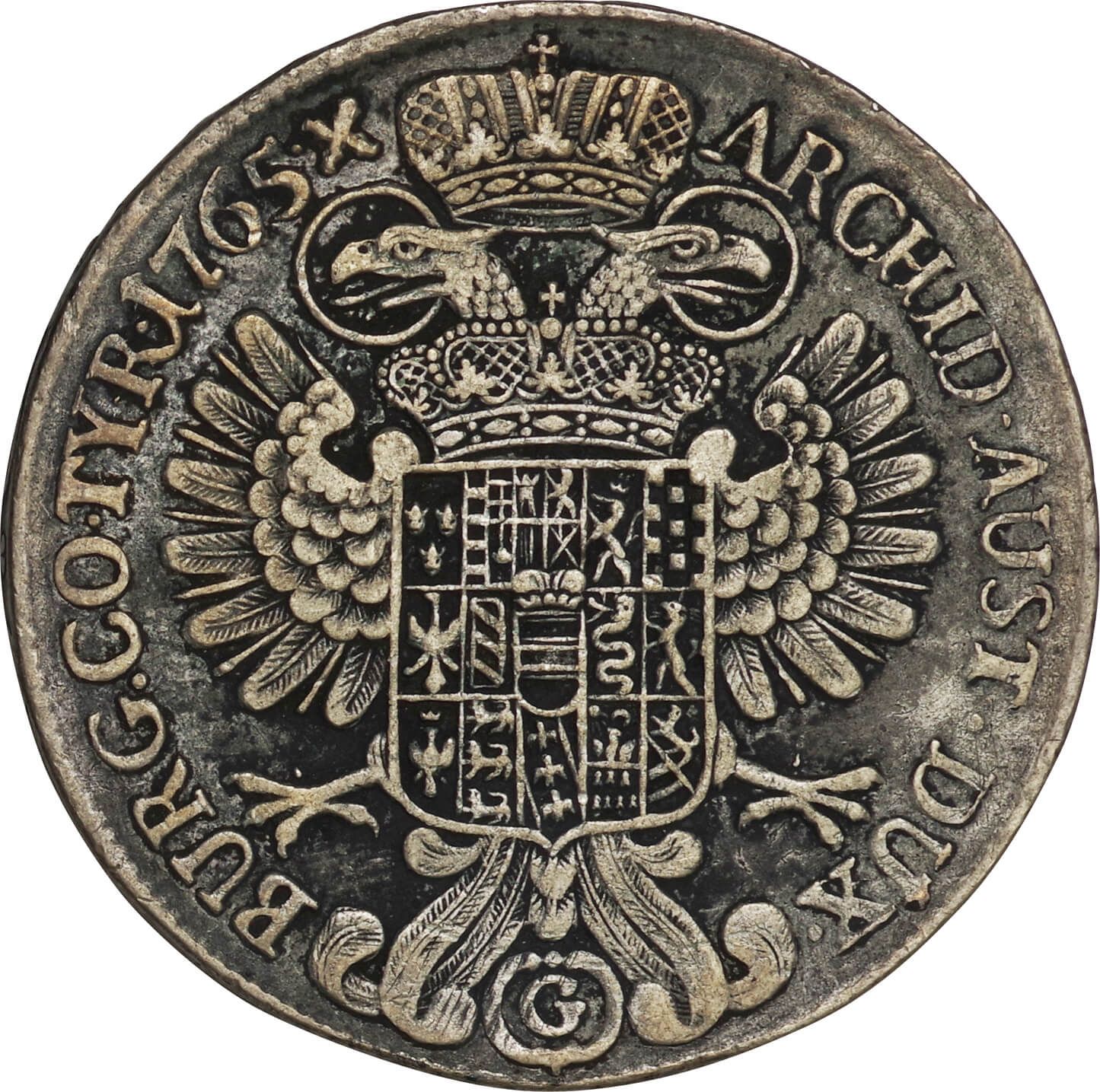 配送員設置 オーストリア-Austria. silver. F 普. Thaler. 1. 1765. アンティーク雑貨