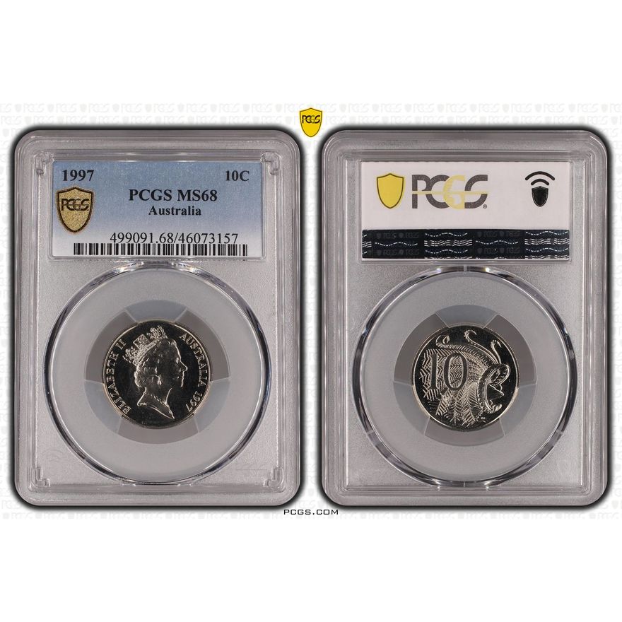 Ten Cent, 1997, PCGS MS68