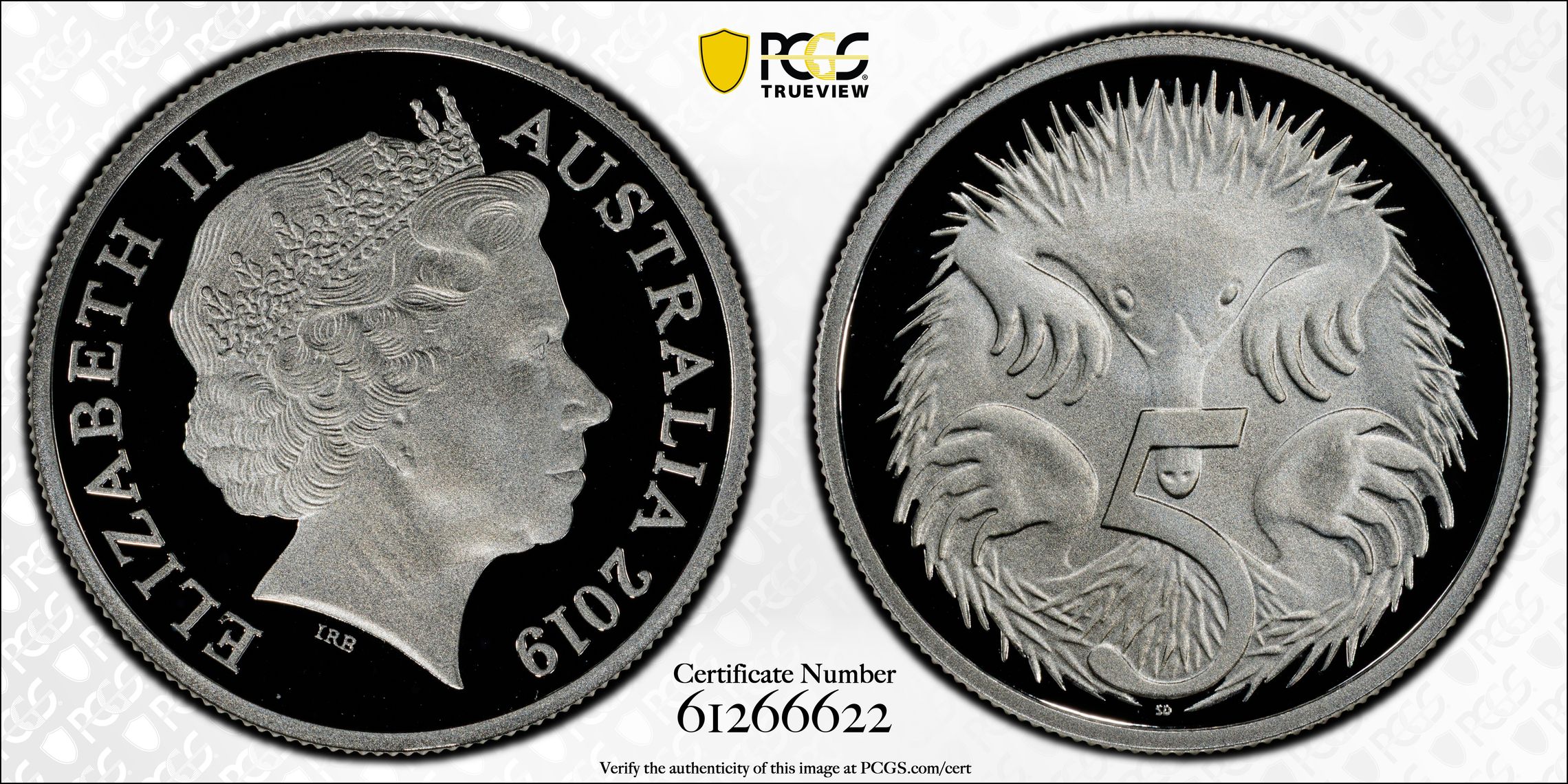Silver, POP 2/0, Five Cent, 2019, PCGS PR70DCAM