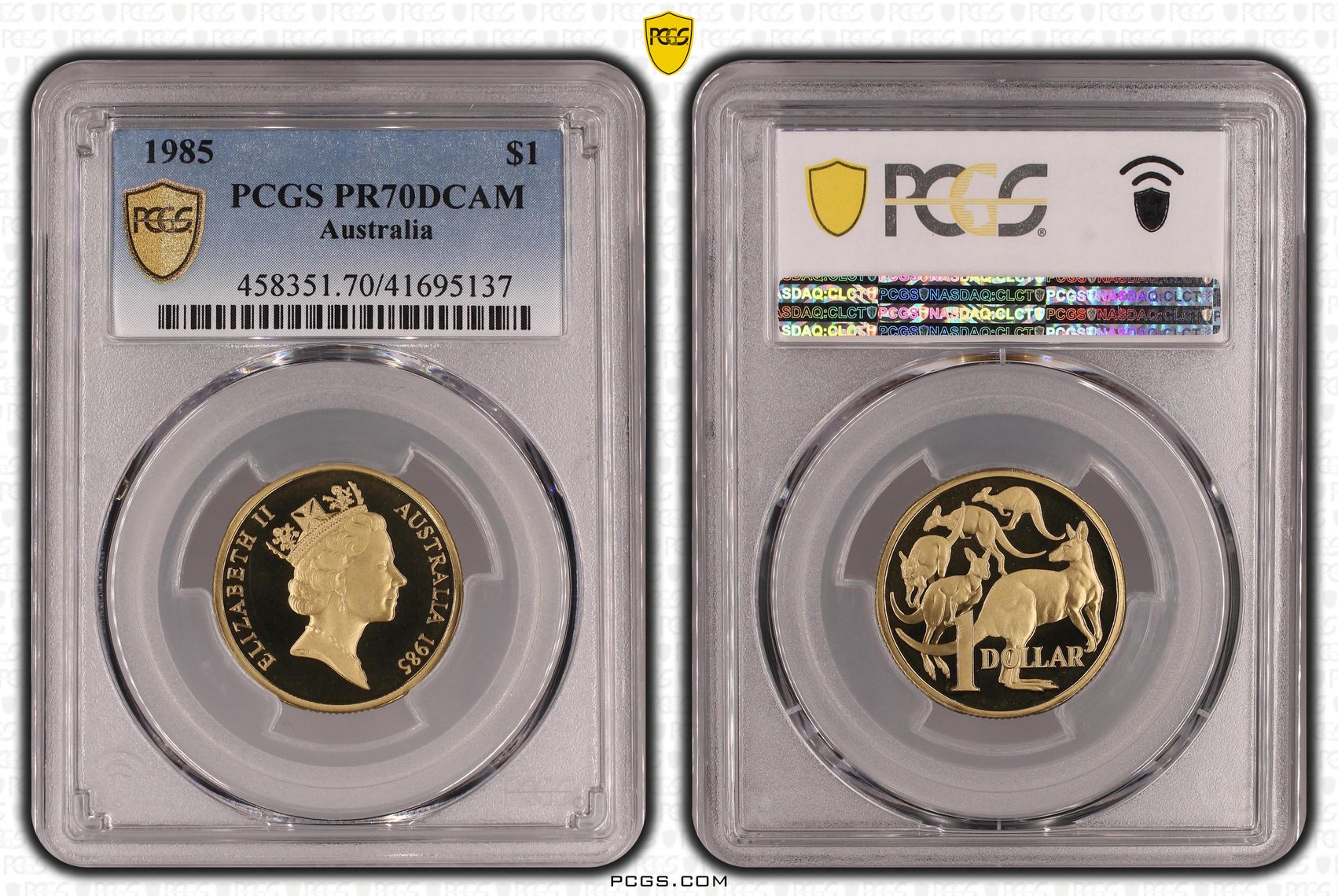 Elizabeth II, One Dollar, 1985, PR70DCAM