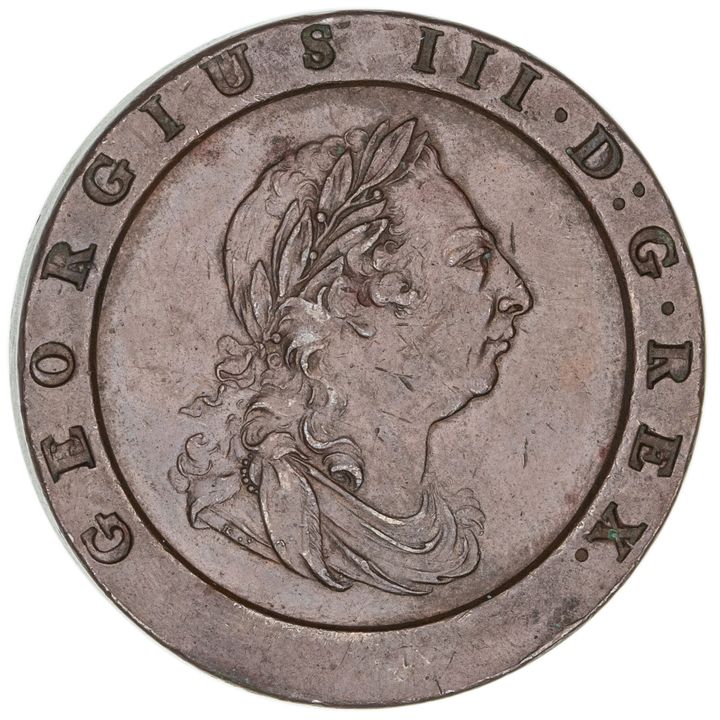Great Britain, George III, Twopence, 1797,  EF