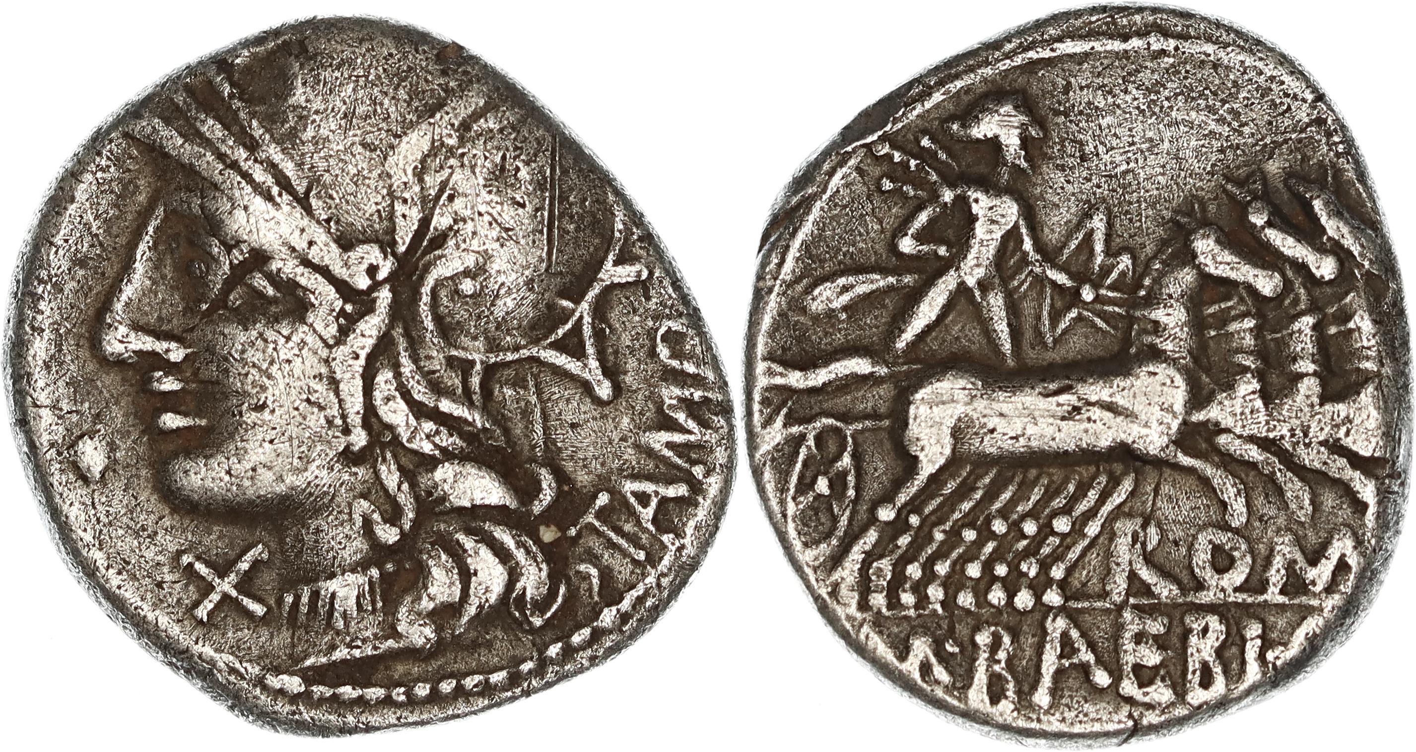 Roman Republic, M. Baebius Q.f. Tampilus, Silver Denarius, 137 BC, VF