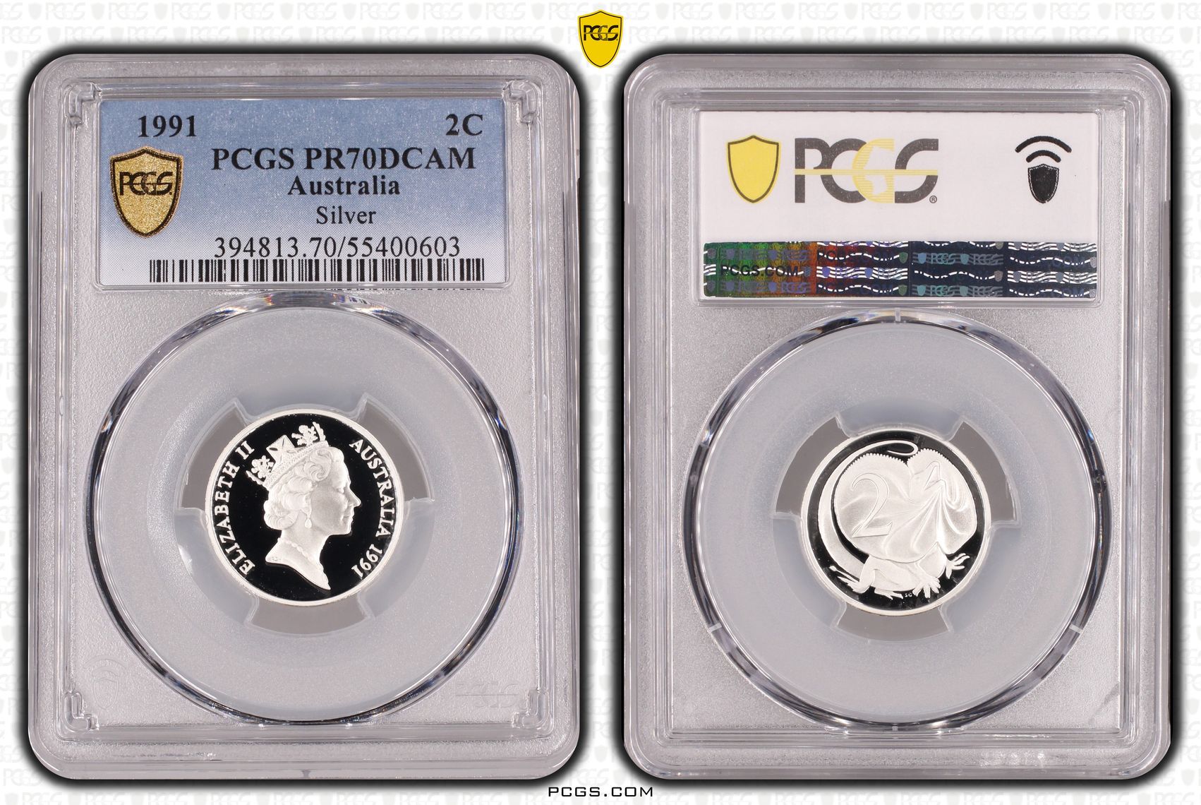 Silver, Two Cent, 1991, PCGS PR70DCAM