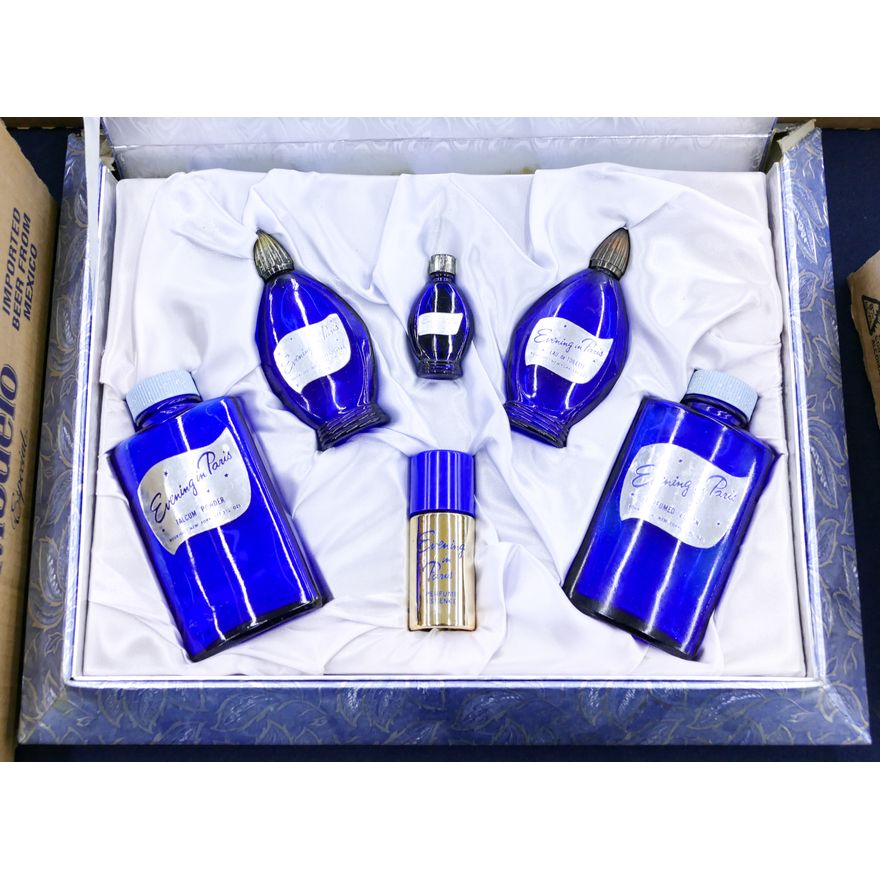 Box Vintage ''Evening in Paris'' Cologne & Perfume Set