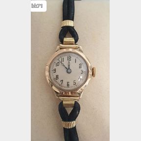 9CT YELLOW GOLD ANTIQUE LADIES WATCH. 22MM FACE. NO BOX OR PAPERS