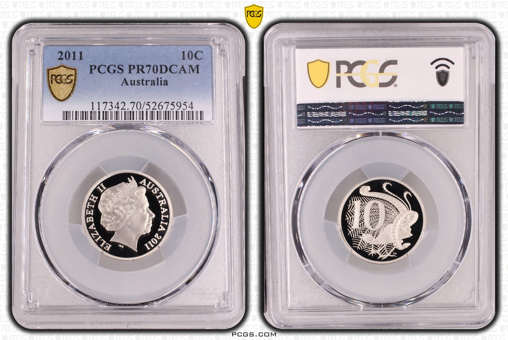 Ten Cent, 2011, Pcgs Pr70dcam