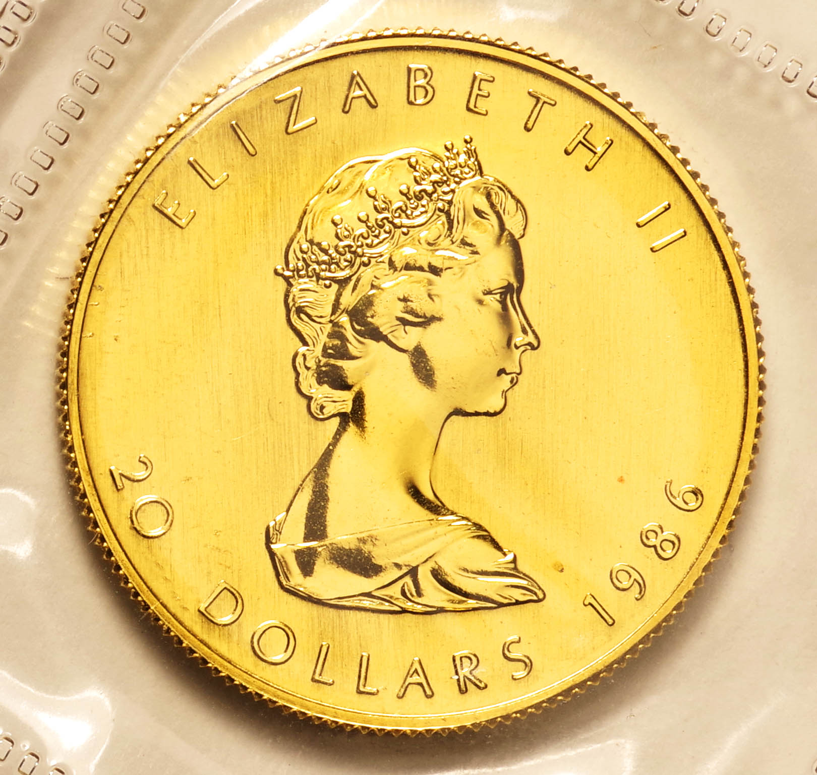 カナダ-Canada. 未使用. UNC. メイプルリーフ 20ドル(1/2オンス）金貨 1986年 KM153. Maple Leaf 1/2oz  Gold 20 Dollars | Taisei Auction