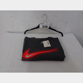 M NSW TEE SWOOSH 12 MONTH - IRON GREY/BRIGHT CRIMSON - M -