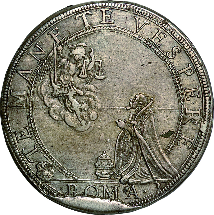 バチカン教皇領(Papal States)/ ウルバヌス8世像 1スクード銀貨 1643年 