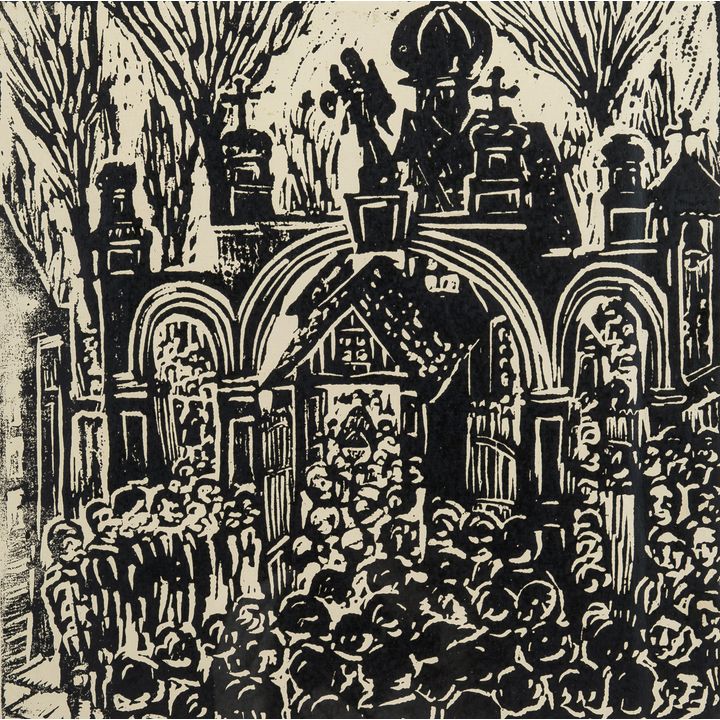 Władysław Rząb | Przed kościołem