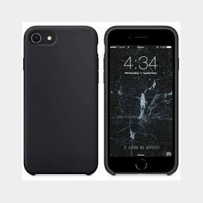 Liquid Silicone Shockproof Case /Cover for Apple iPhone 7/8 PLUS - Black - Bar 9900957261183-51748/4143