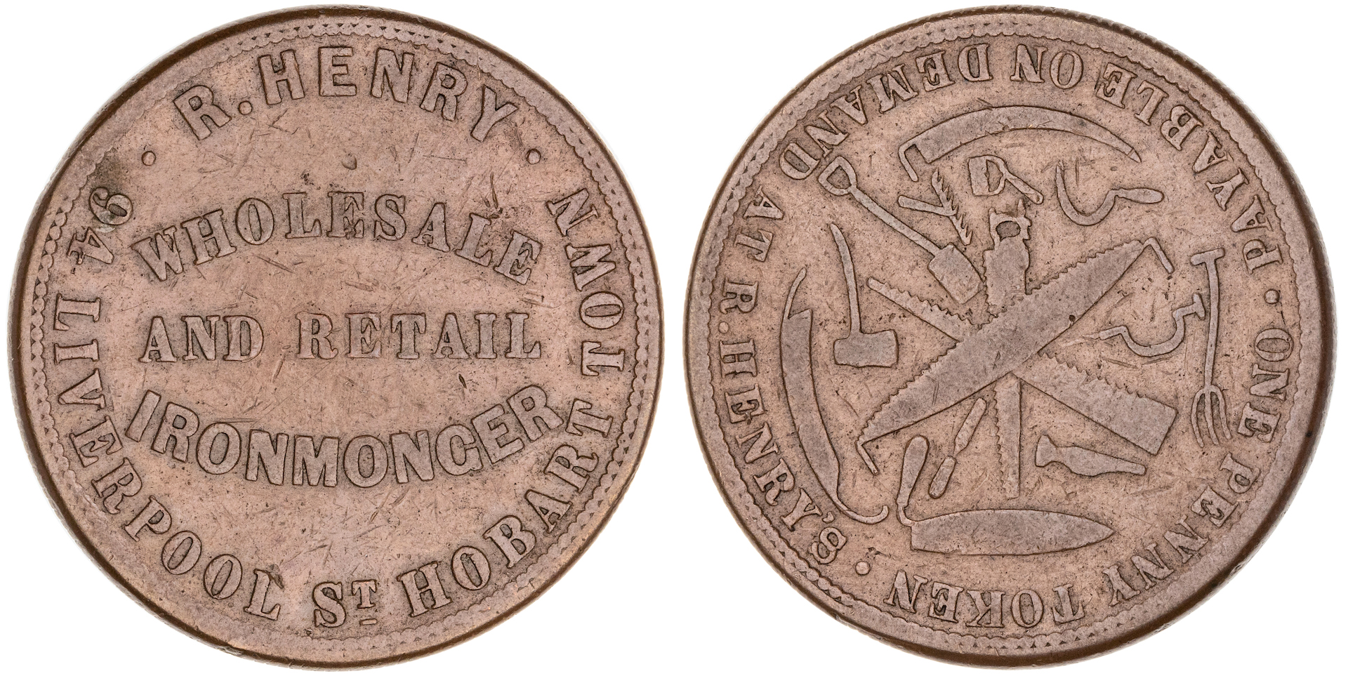 Hobart, Tasmania, R. Henry, Penny, gFine