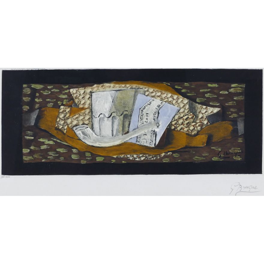 Georges Braque ''Still Life with Glass and Pipe''