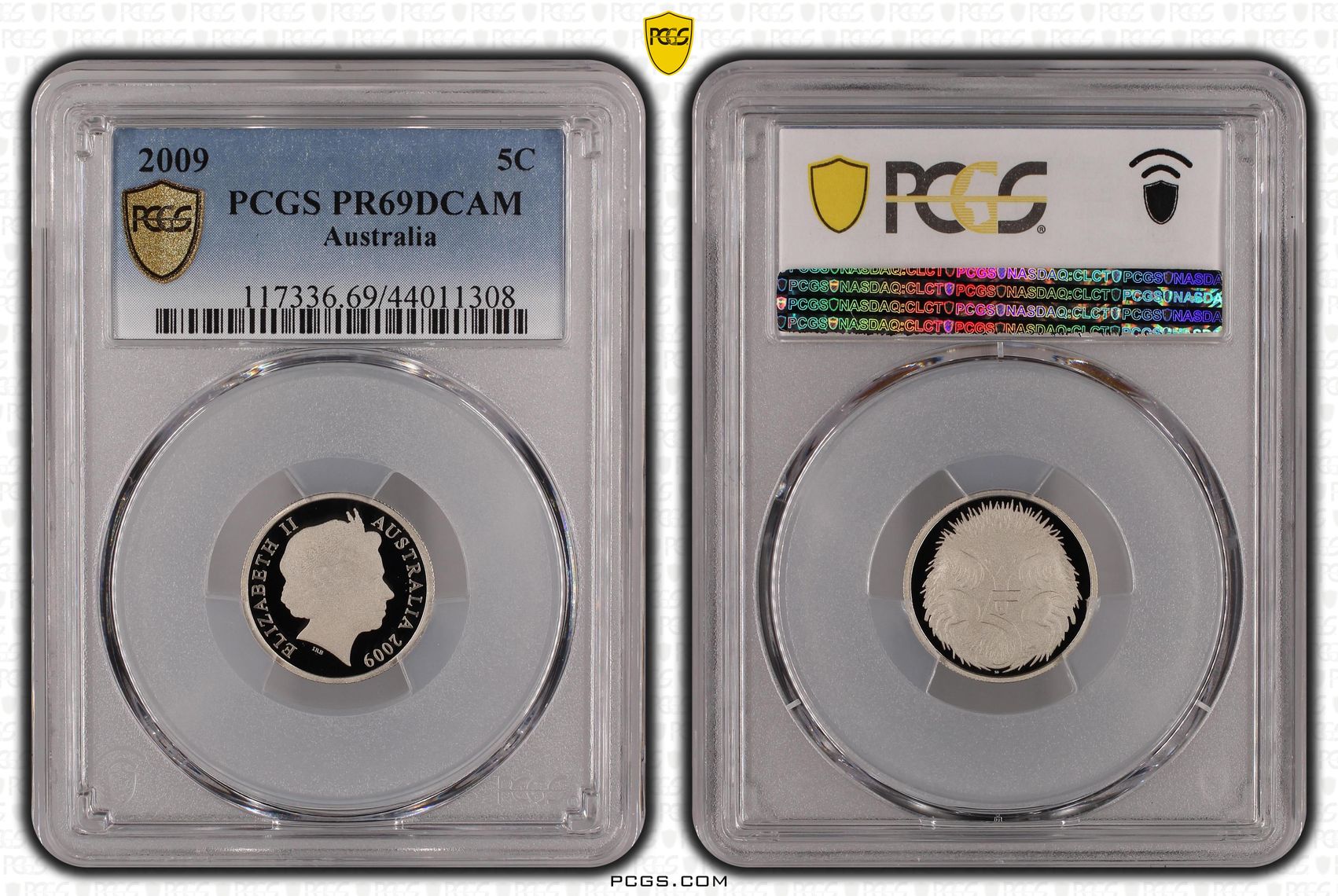 Elizabeth II, Five Cent, 2009, PCGS PR69DCAM