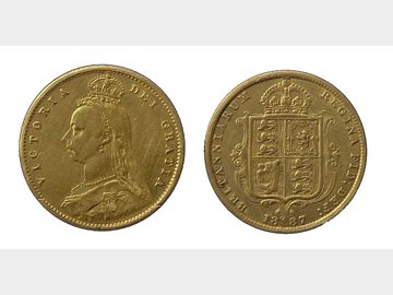 1887 VICTORIA JUBILEE HEAD HALF SOVEREIGN