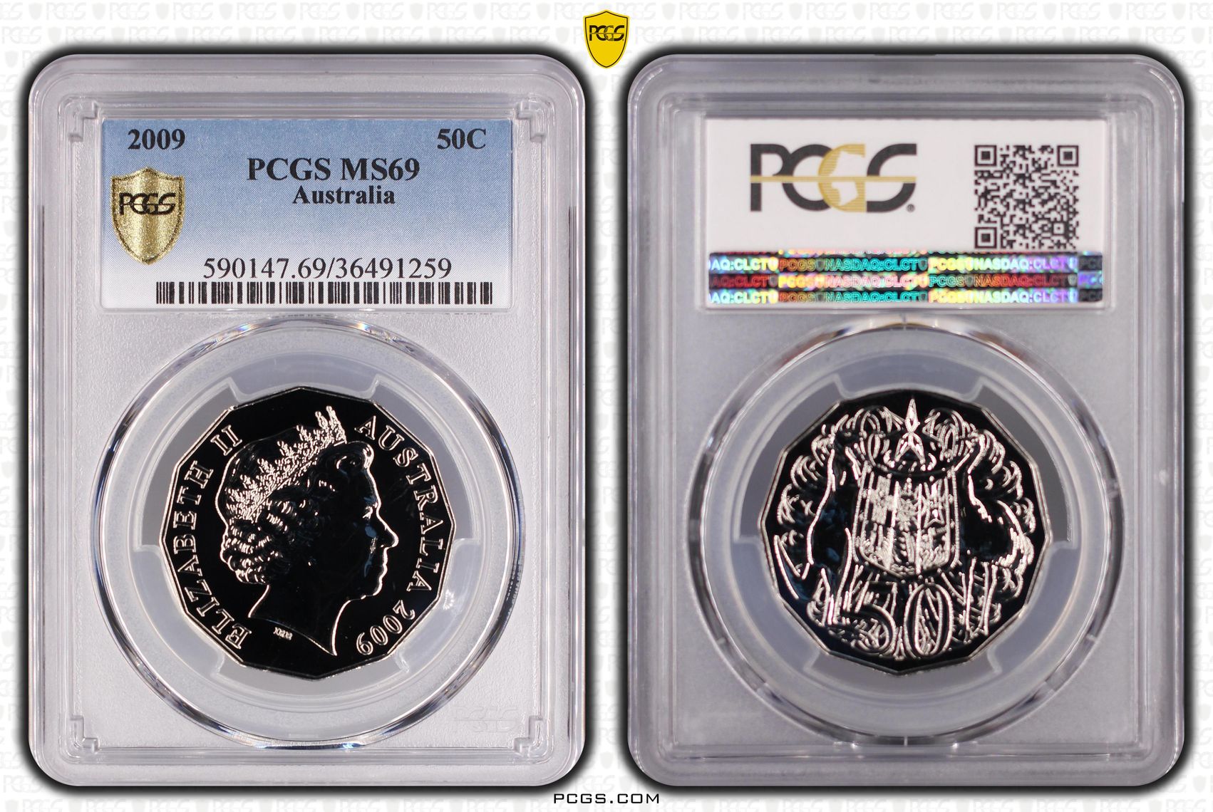 Fifty Cent, 2009, PCGS MS69