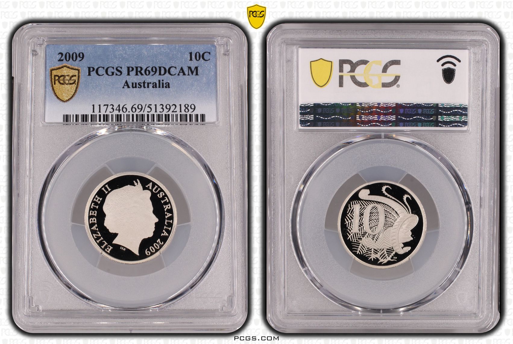 Ten Cent, 2009, Pcgs Pr69dcam