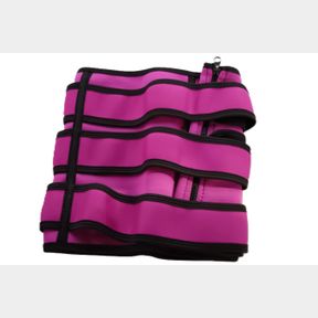 Latex Waist Trainer Abdominal Slimming Belt Compression - Pink / Black - Women M -