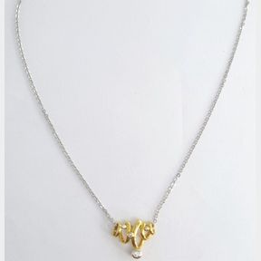 18CT YELLOW GOLD PENDANT WITH 0.150CTS DIAMONDS COLOUR I/J CLAIRTY VS/SI + WHITE GOLD CHAIN - 51543/101