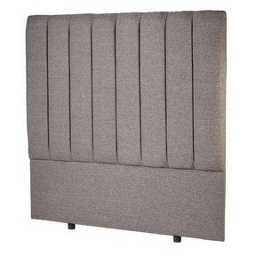 Lifestyle Vertical Strip Styled Headboard Grey Linen Queen |
