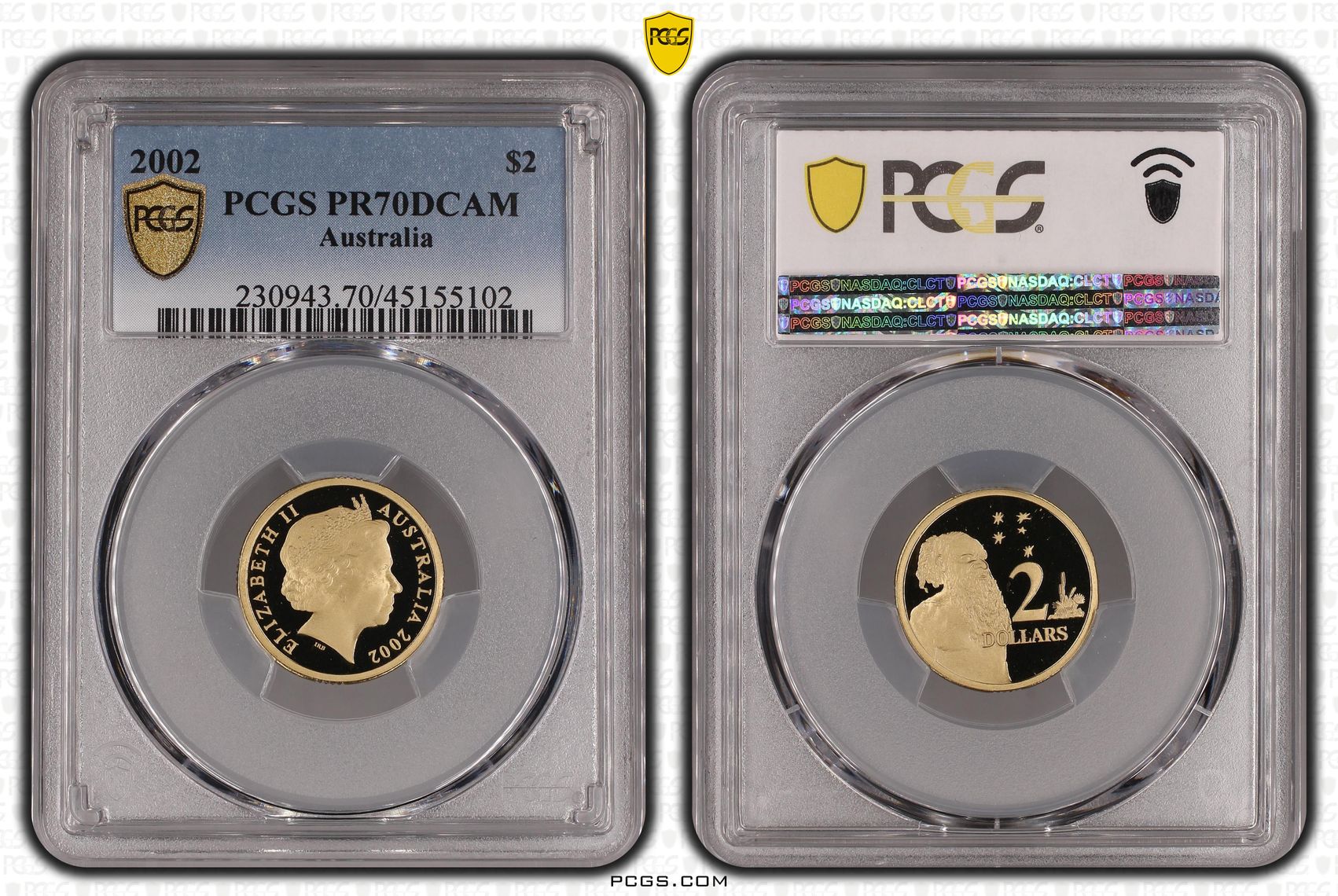 Elizabeth II, Two Dollar, 2002, PCGS PR 70DCAM