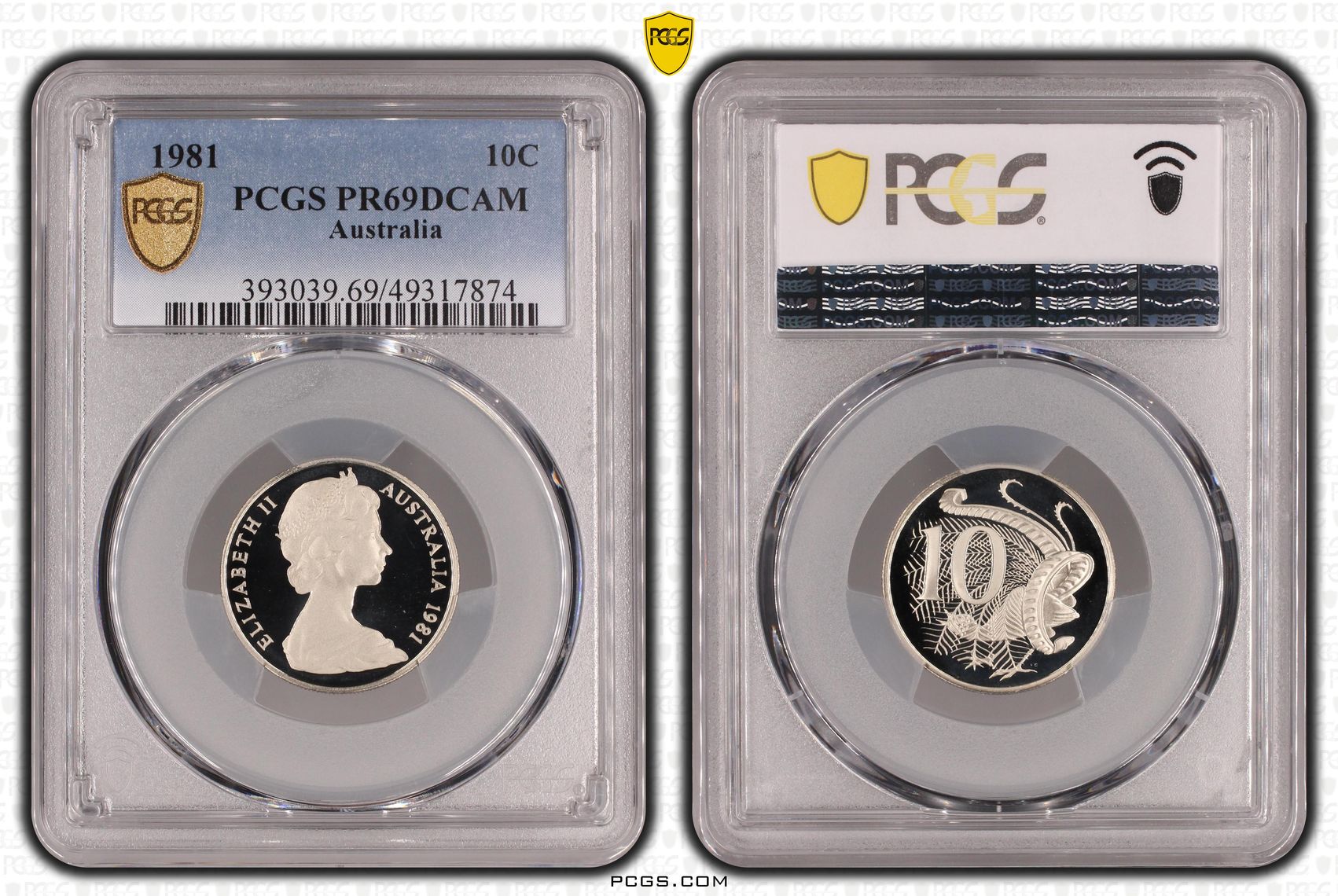 Ten Cent, 1981, Pcgs Pr69dcam