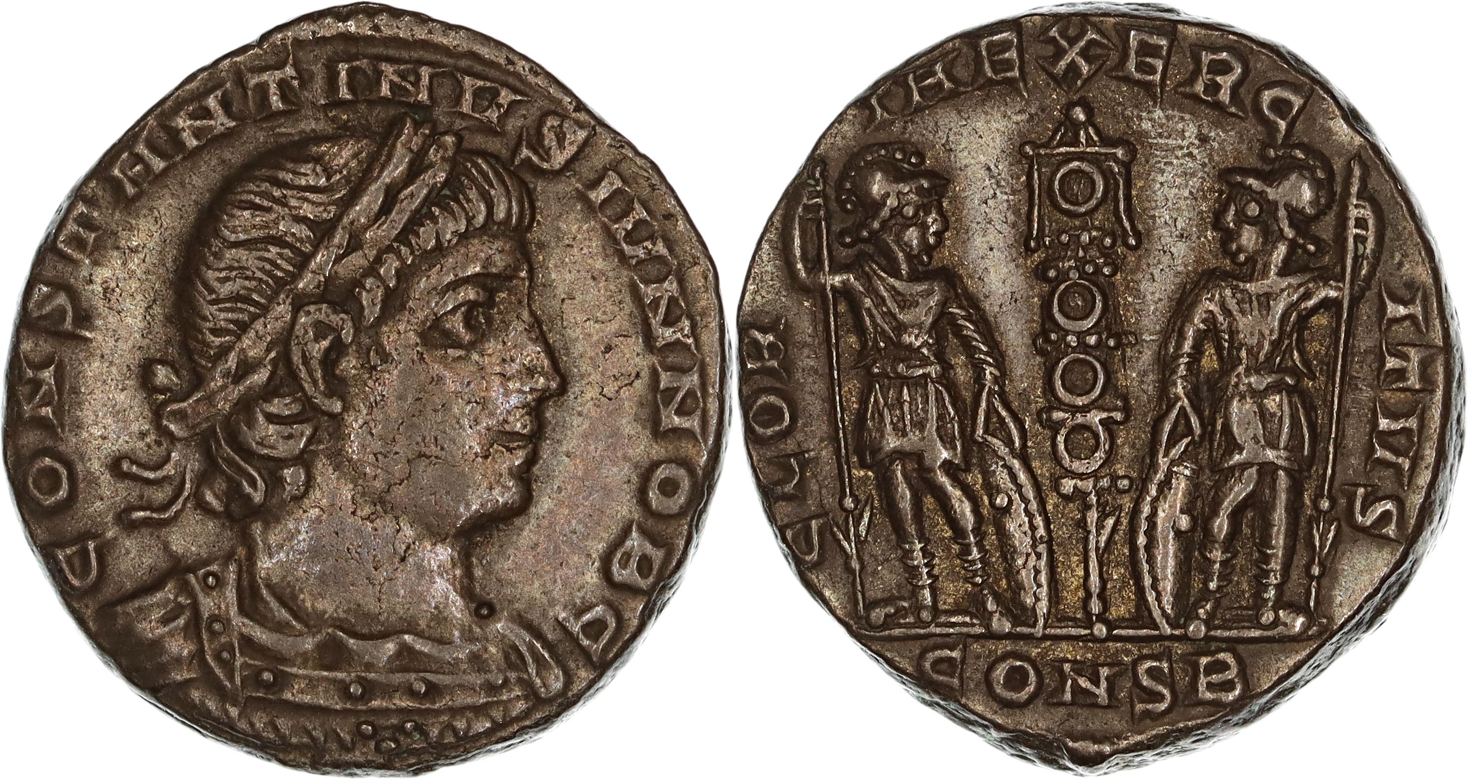 Roman Empire, Constantine II, Æ Follis, 333-335 AD, nEF