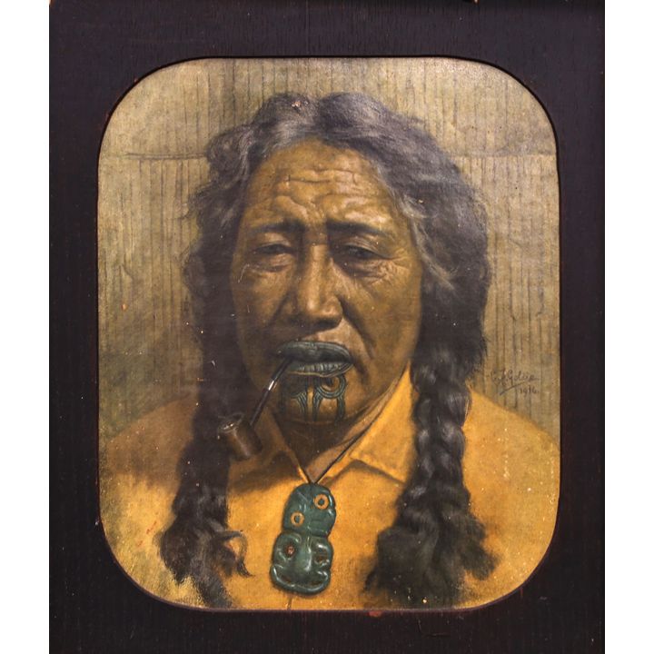 Charles Goldie 'Kapai! Te Torori'