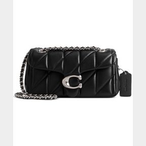 COACH QUILTED LEATHER TABBY CHAIN SHOULDER BAG 20 - BLACK