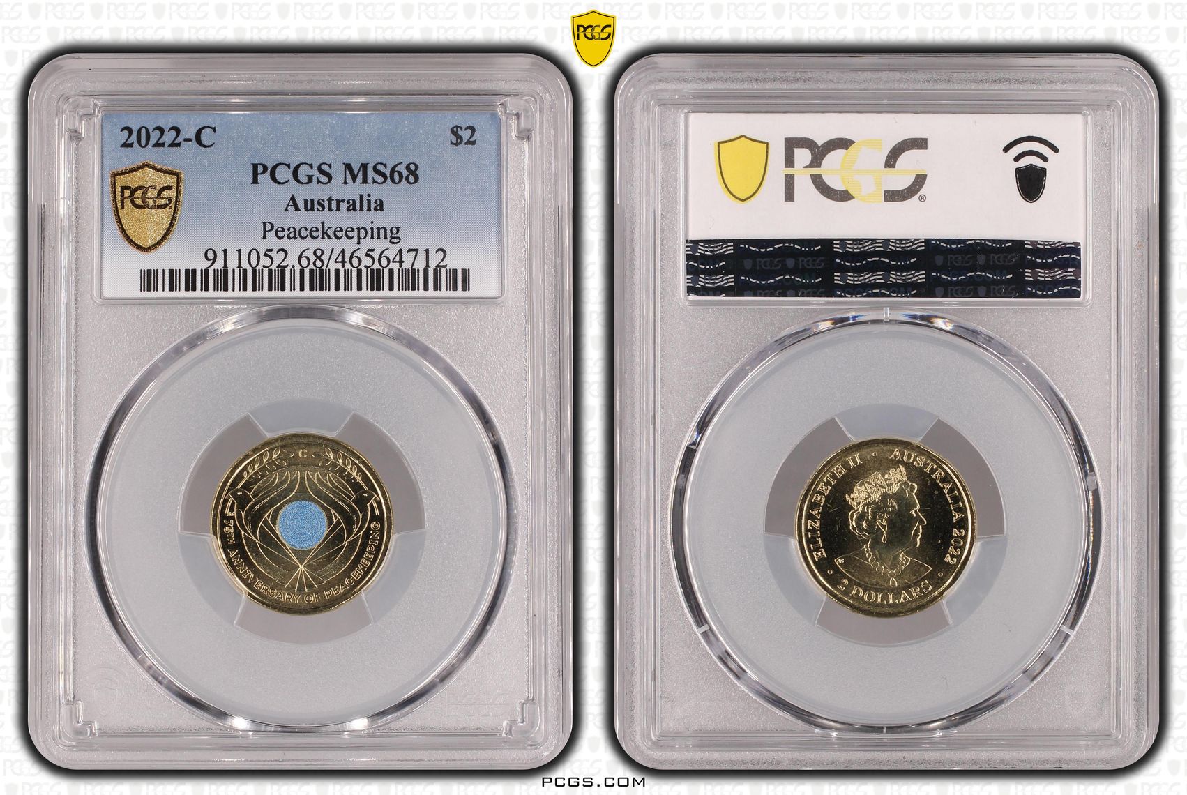 Elizabeth II, Peacekeeping, Two Dollar, 2022-C, PCGS MS68