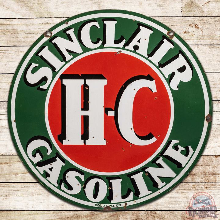 Sinclair HC Gasoline 42" DS Porcelain Sign