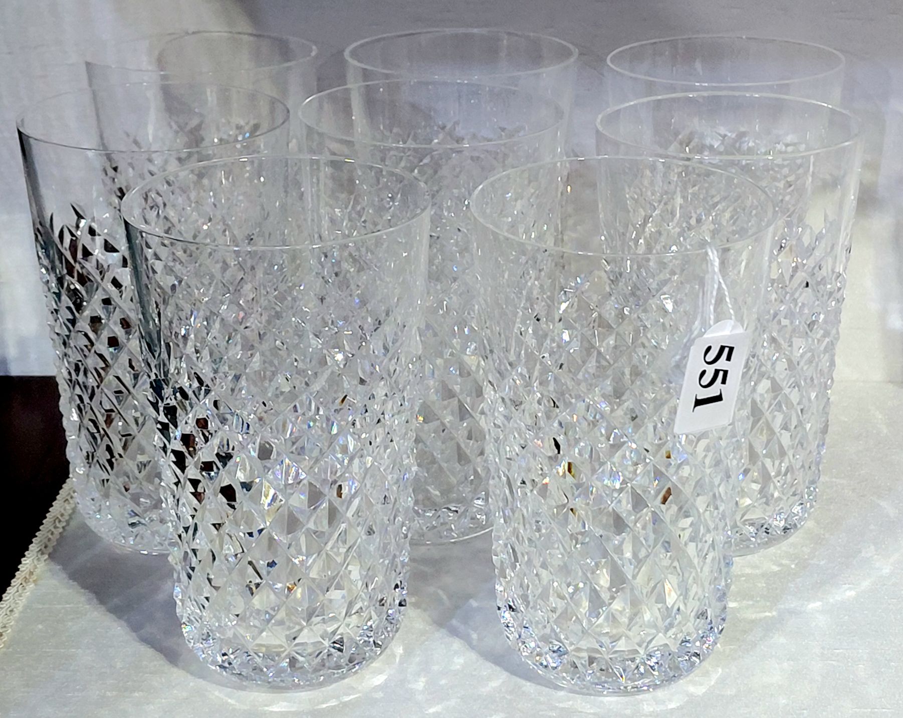 551 · WATERFORD CRYSTAL WATER TUMBLERS