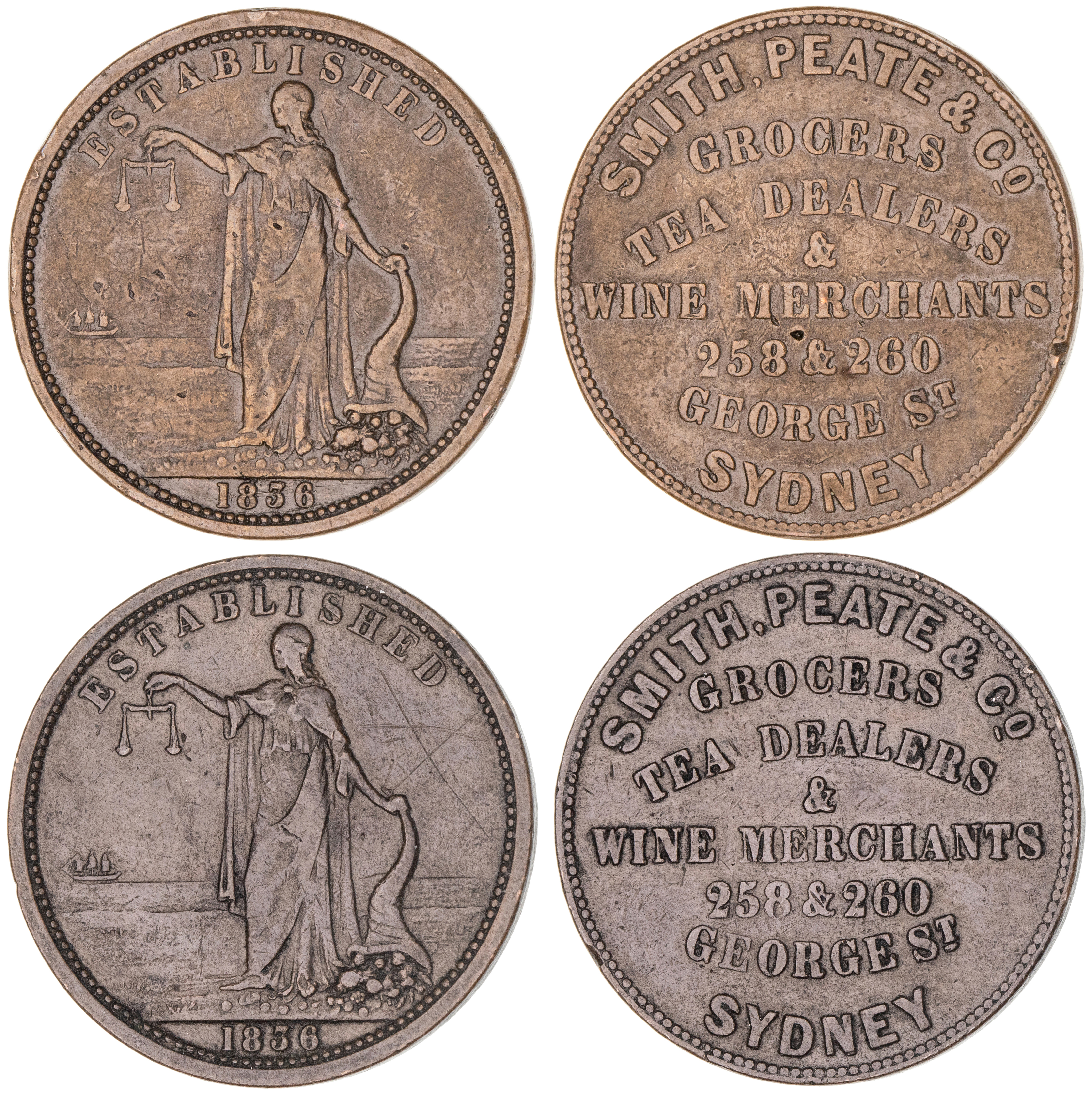 493 · Smith, Peate & Co., Sydney, NSW, Penny, aVF