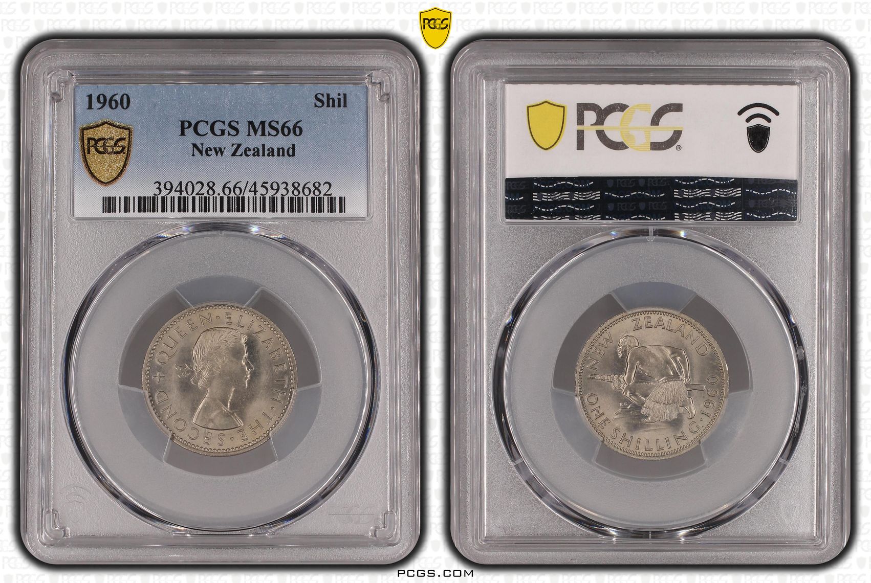 1960 New Zealand Shilling PCGS - MS66 -682