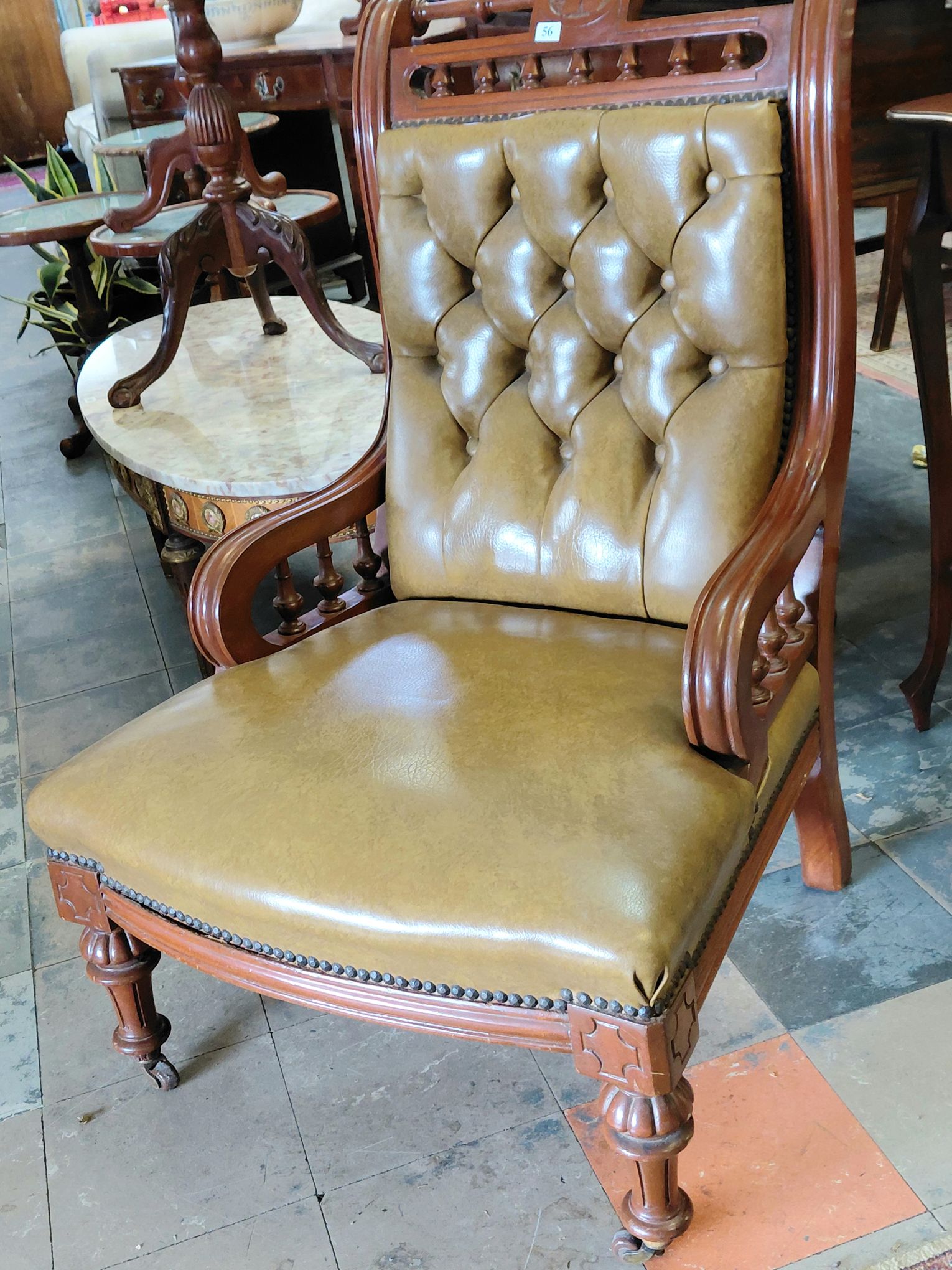 56 · EDWARDIAN LIBRARY CHAIR