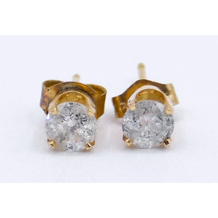 Pair .8ctw Diamond 14k Stud Earrings 5mm