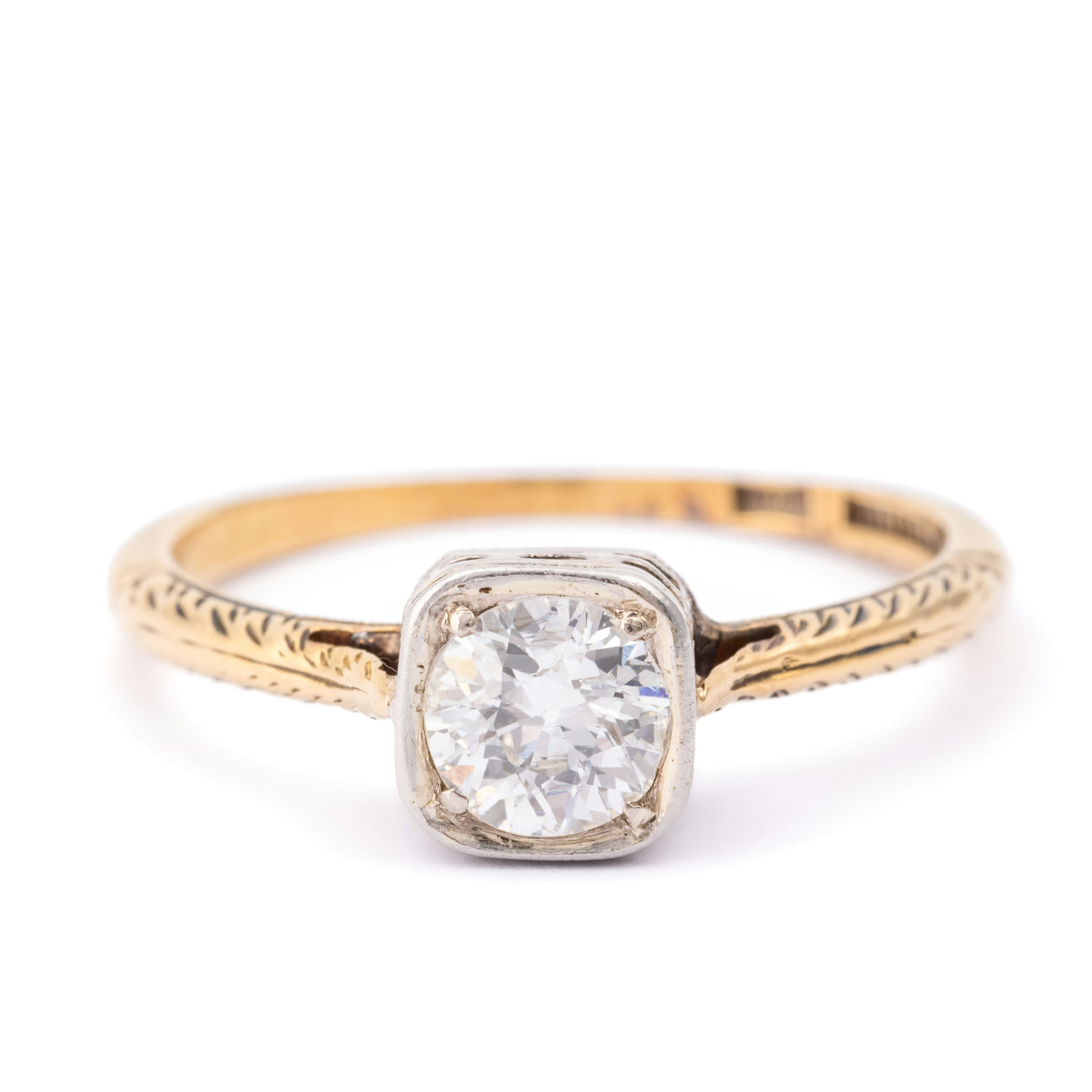 Old Cut Diamond Ring 18ct & Platinum,