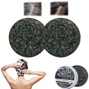 2PCS MANE GRAY REVERSE BAR, GREY GONE SOAP FOR MEN, HAIR DARKENING SHAMPOO FOR GREY HAIR