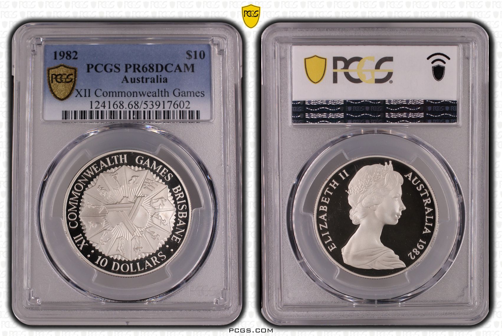 XII Commonwealth Games, Ten Dollar, 1982, PR68DCAM
