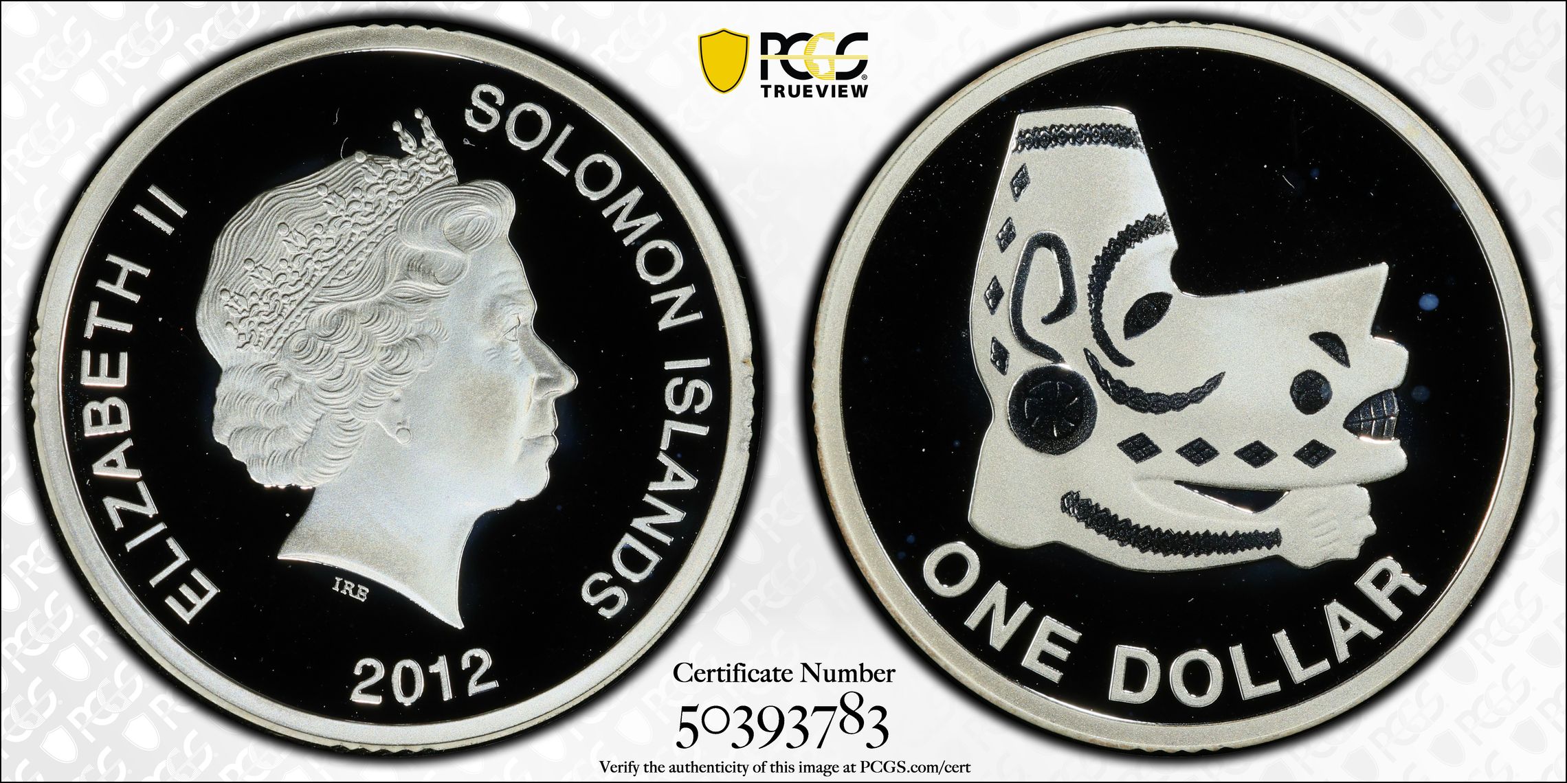 Solomon Islands, Silver, POP 1/0, One Dollar, 2012, PCGS PR68DCAM