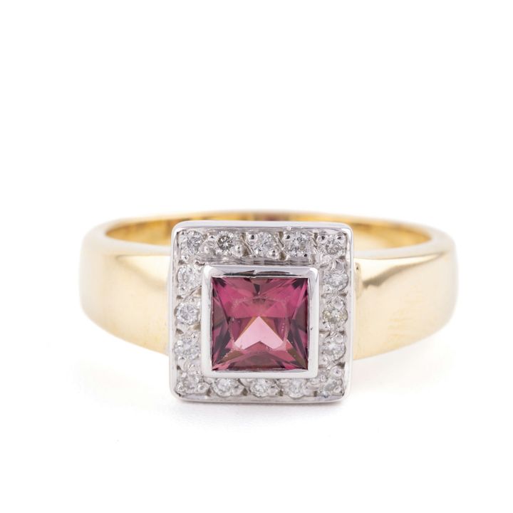 Tourmaline & Diamond RIng 9ct