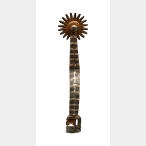 Chevron Striped Inlay Single Spur by Morales