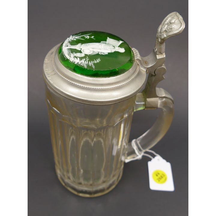 Antique Mary Gregory Glass Beer Stein